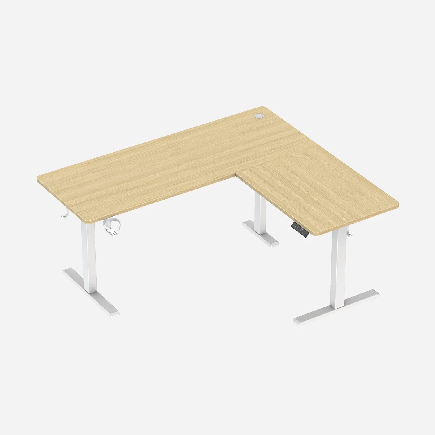 Pro L Shaped Standing Desk - Oak / 55"