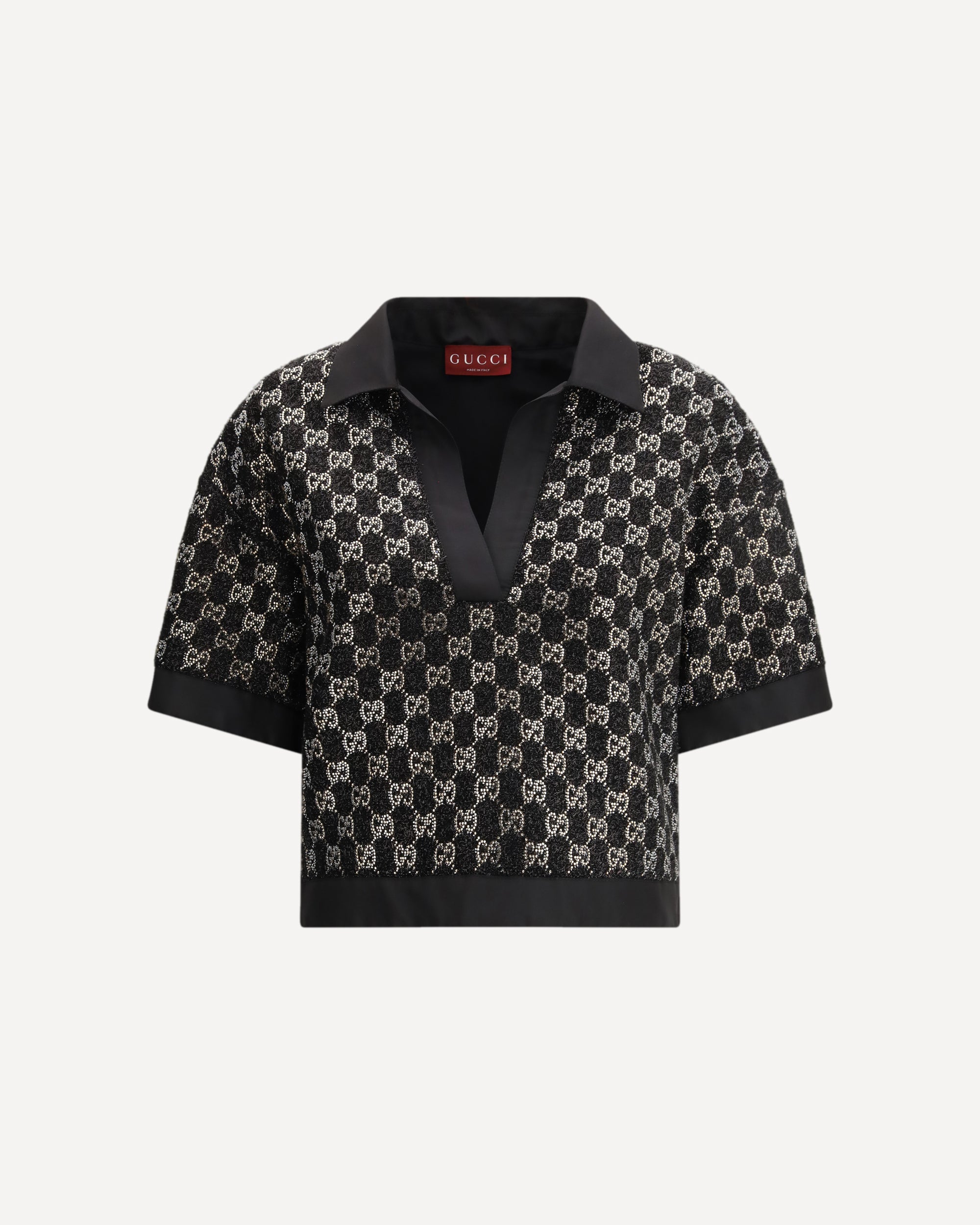 GUCCI Wool lamé tweed Top Female 42