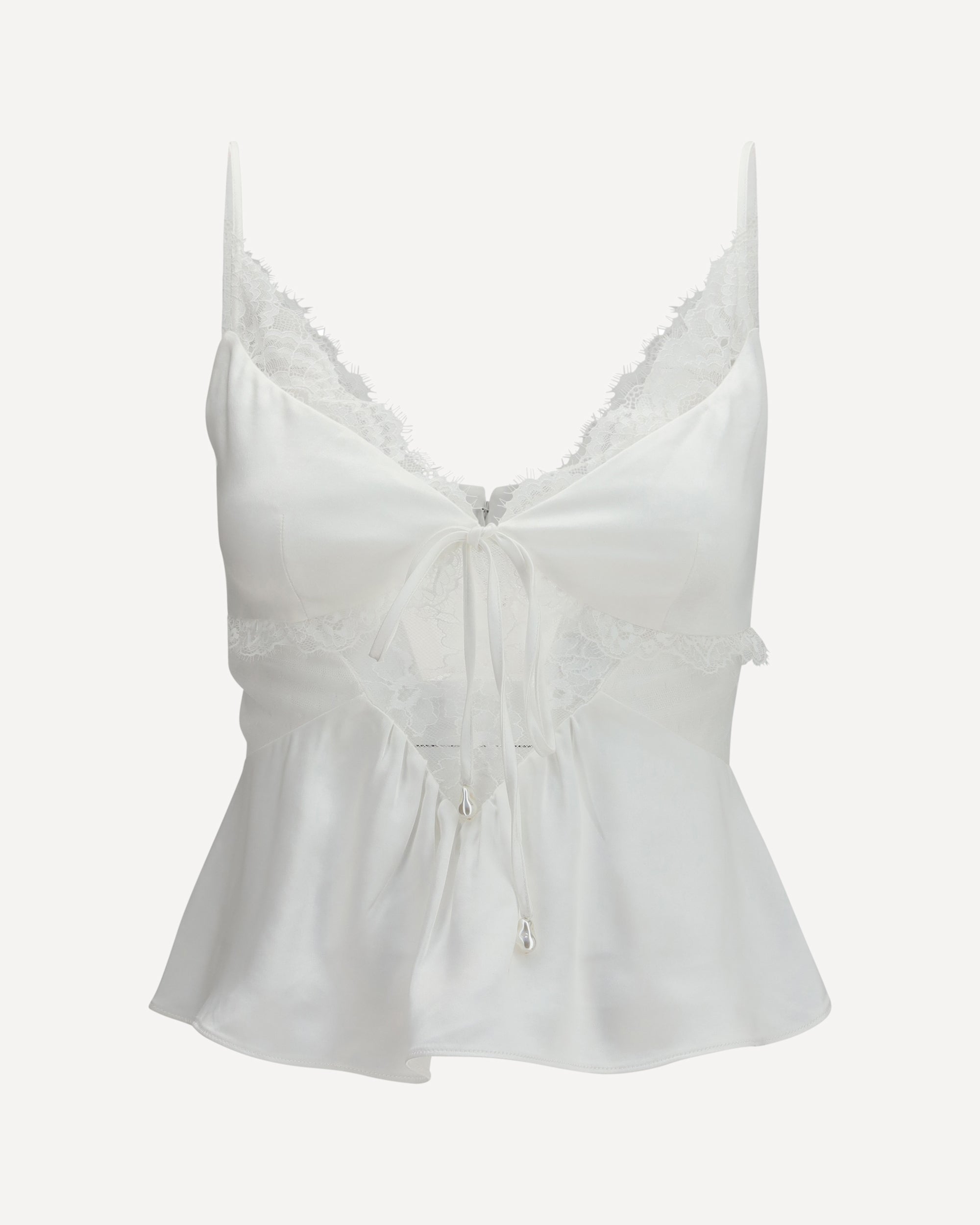 SELF-PORTRAIT Cropped Top with lace inserts Female 8