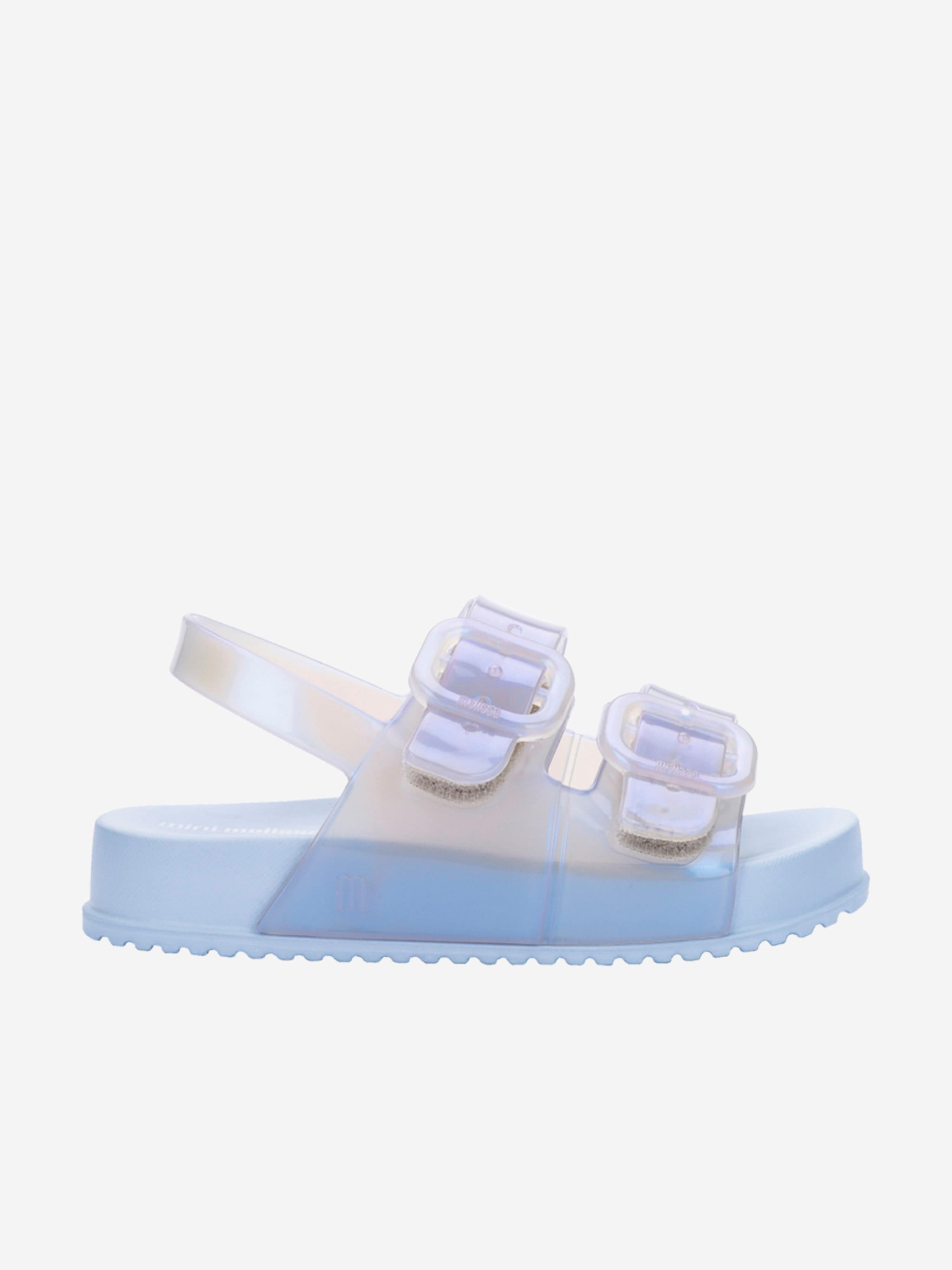 Mini Melissa Girls Cozy Sandals in Blue EU 28 - 29 UK 10 By Childsplay Clothing