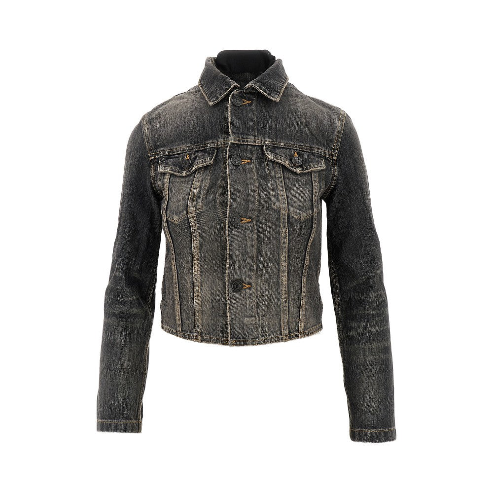 BALENCIAGA Denim jacket with laced back Woman 36