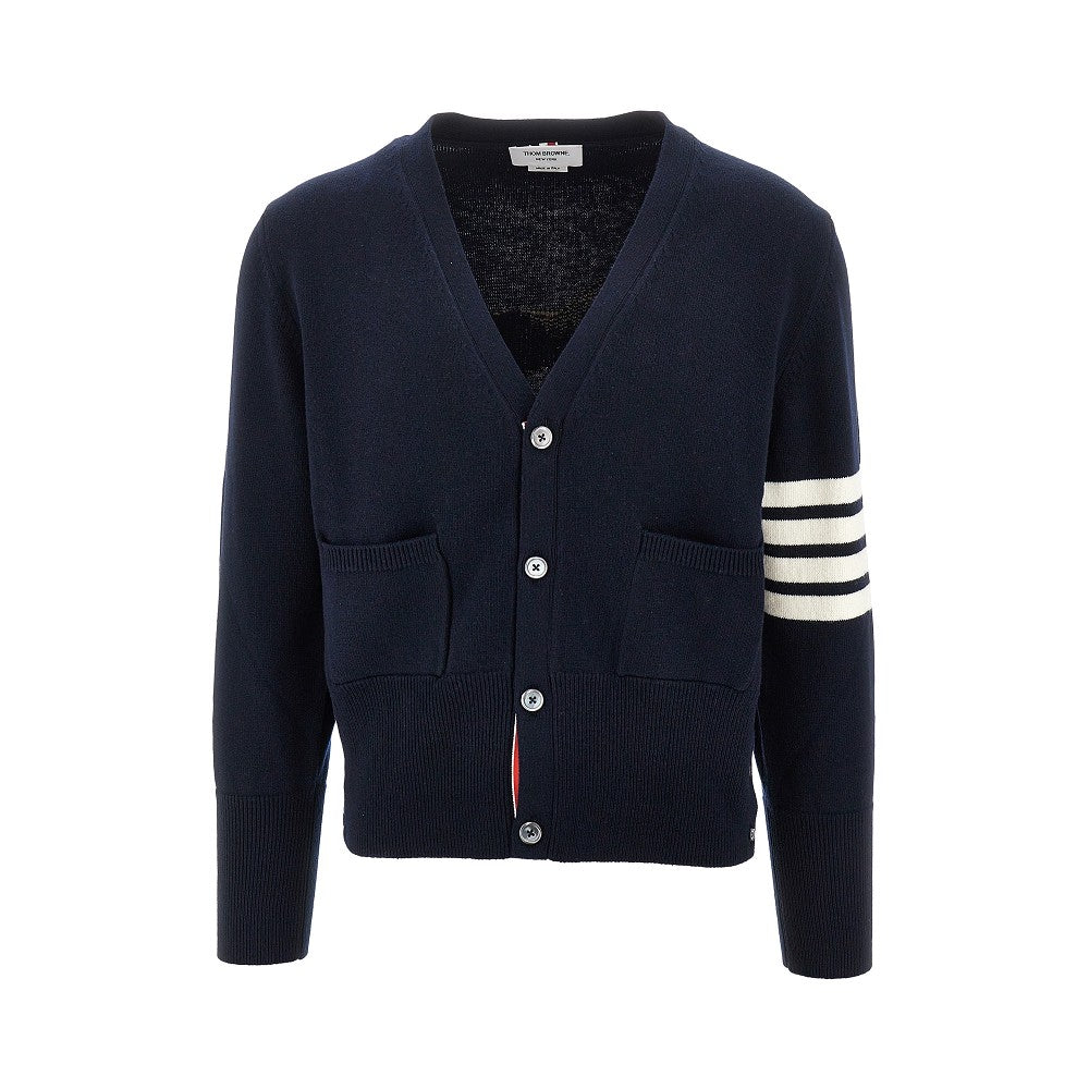 THOM BROWNE Wool cardigan with horse inlay Man IV