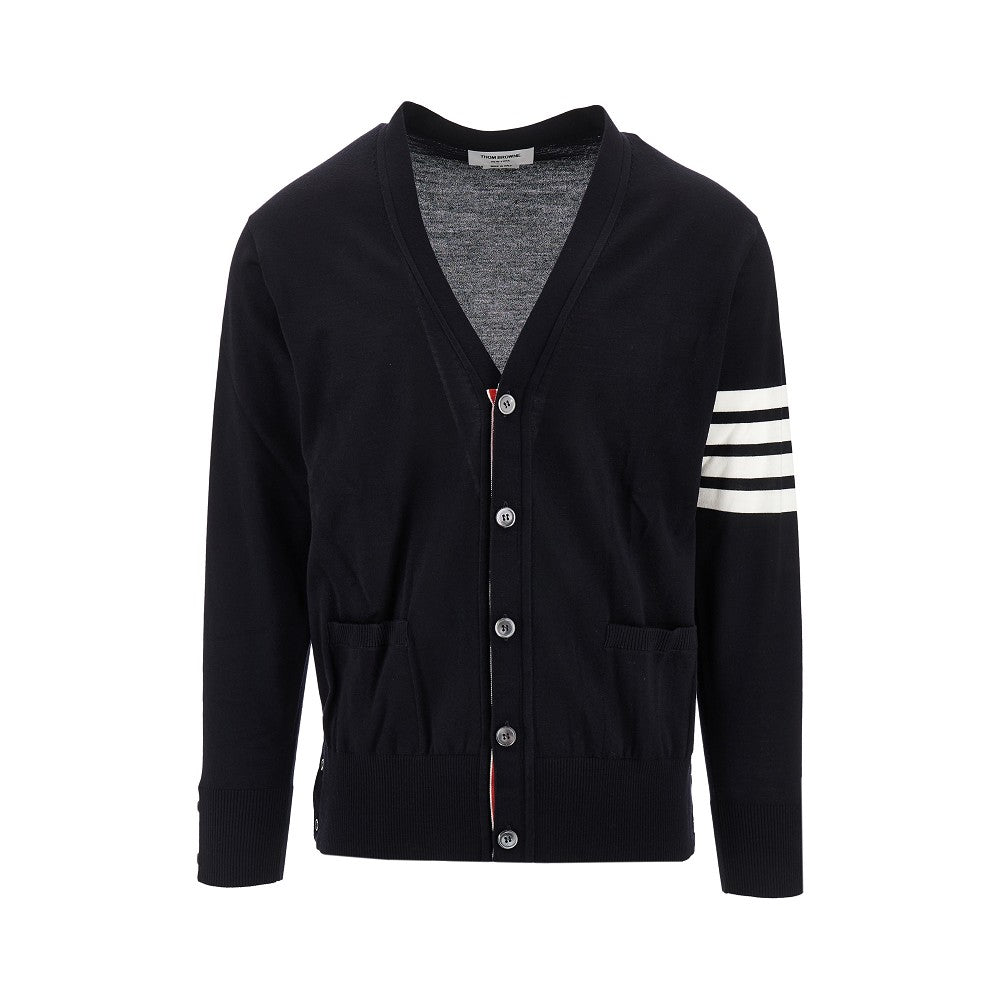 THOM BROWNE '4 Bar' wool cardigan Man IV