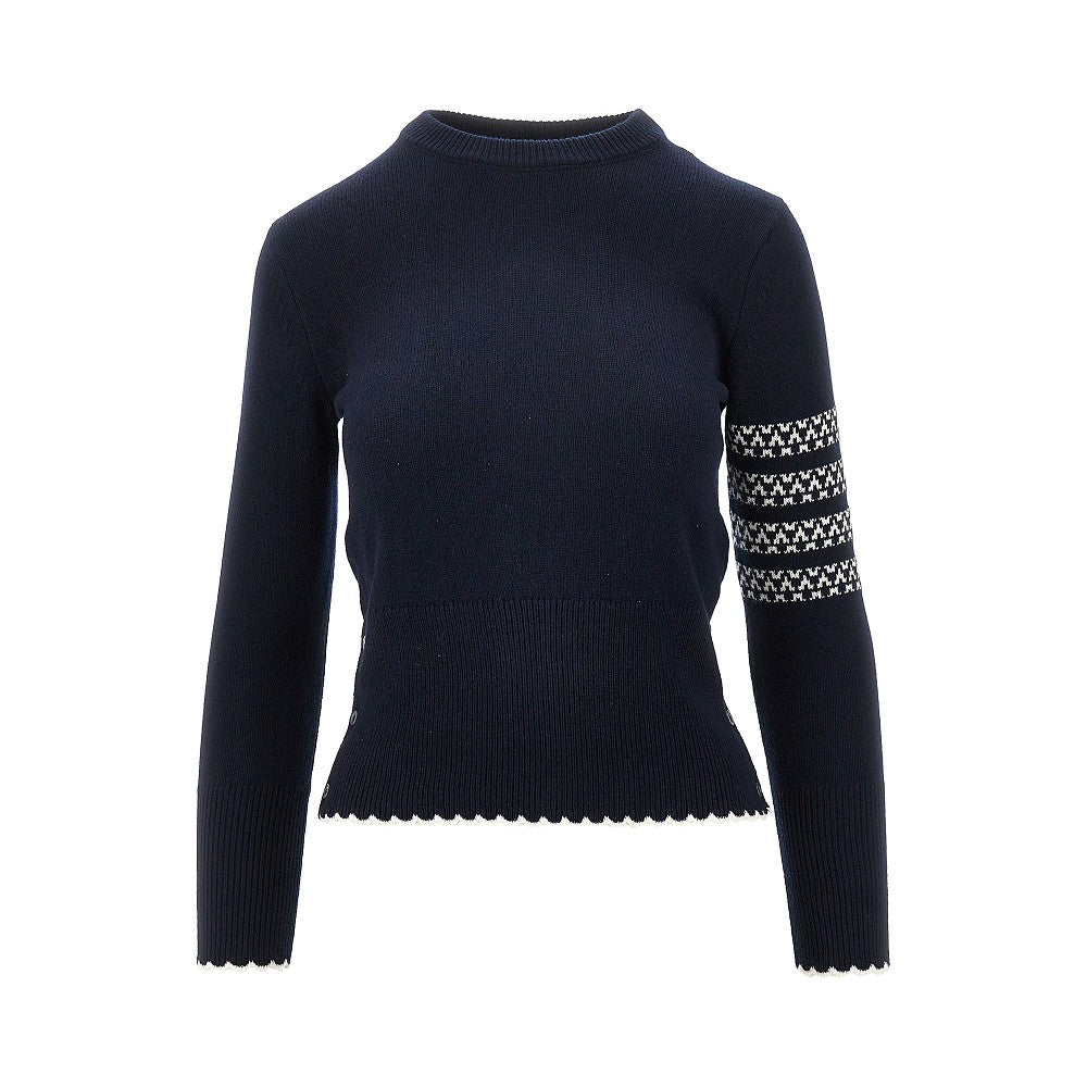 THOM BROWNE Hector intarsia wool sweater Woman 36