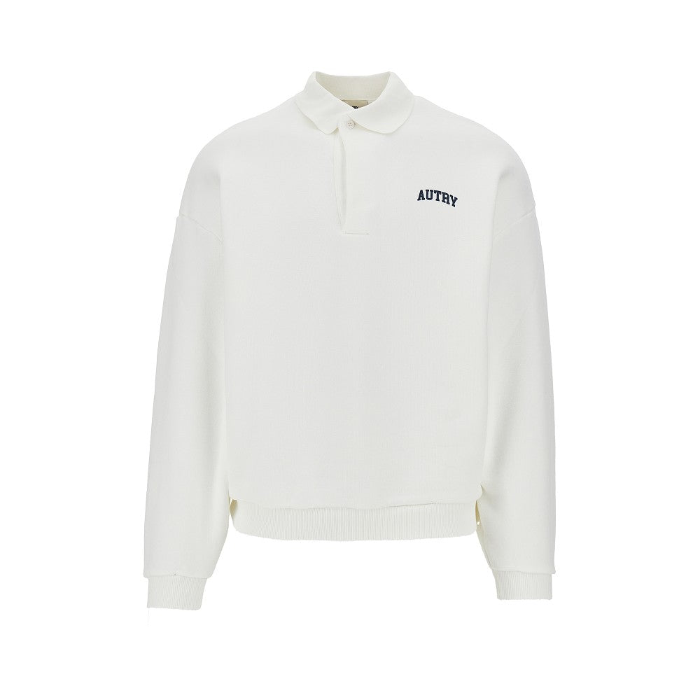 AUTRY French terry polo sweatshirt Man S