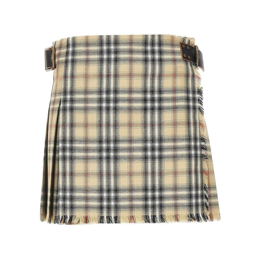 BURBERRY Check wool mini skirt Woman 6