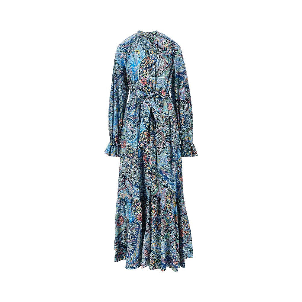 ETRO Printed stretch poplin maxi dress Woman 42