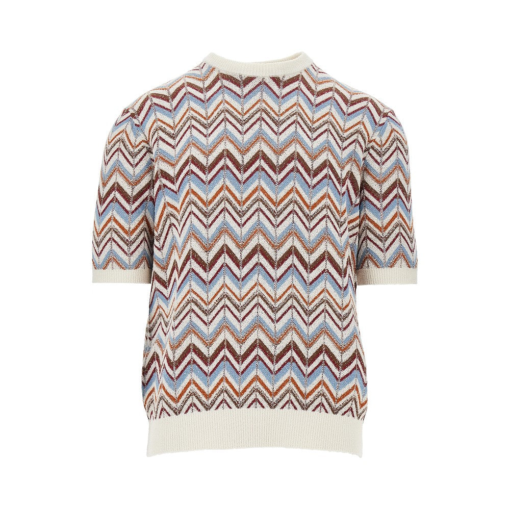 GALLIA KNIT Chevron knitted T-shirt Man 48