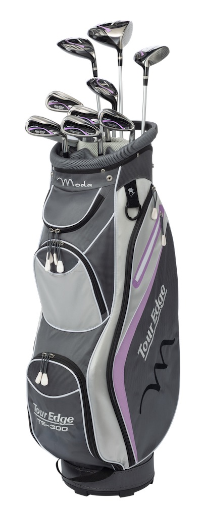 Tour Edge Golf Ladies TE-300 Moda Complete Set With Bag Grey/Silver/Lilac [Petite]