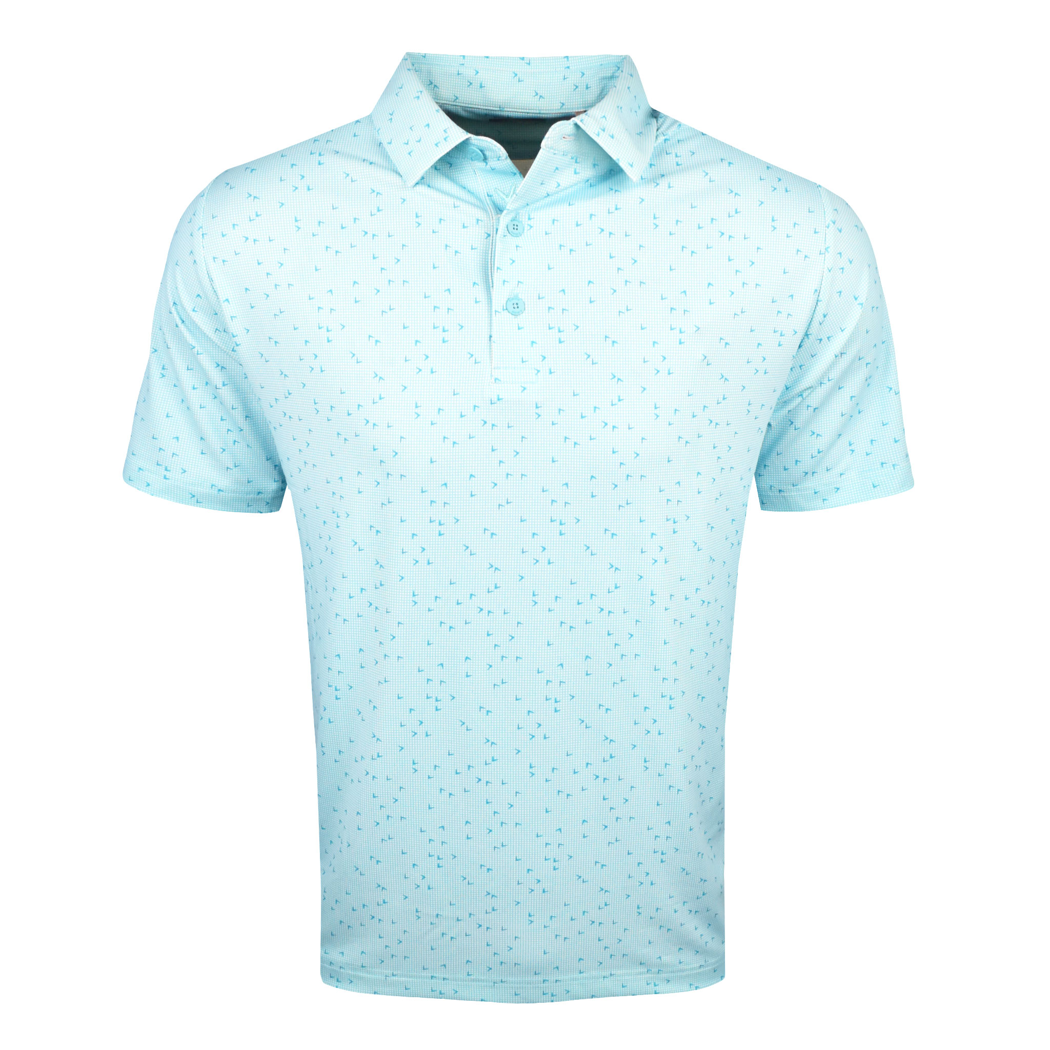 Callaway Golf Chev Gingham Printed Polo