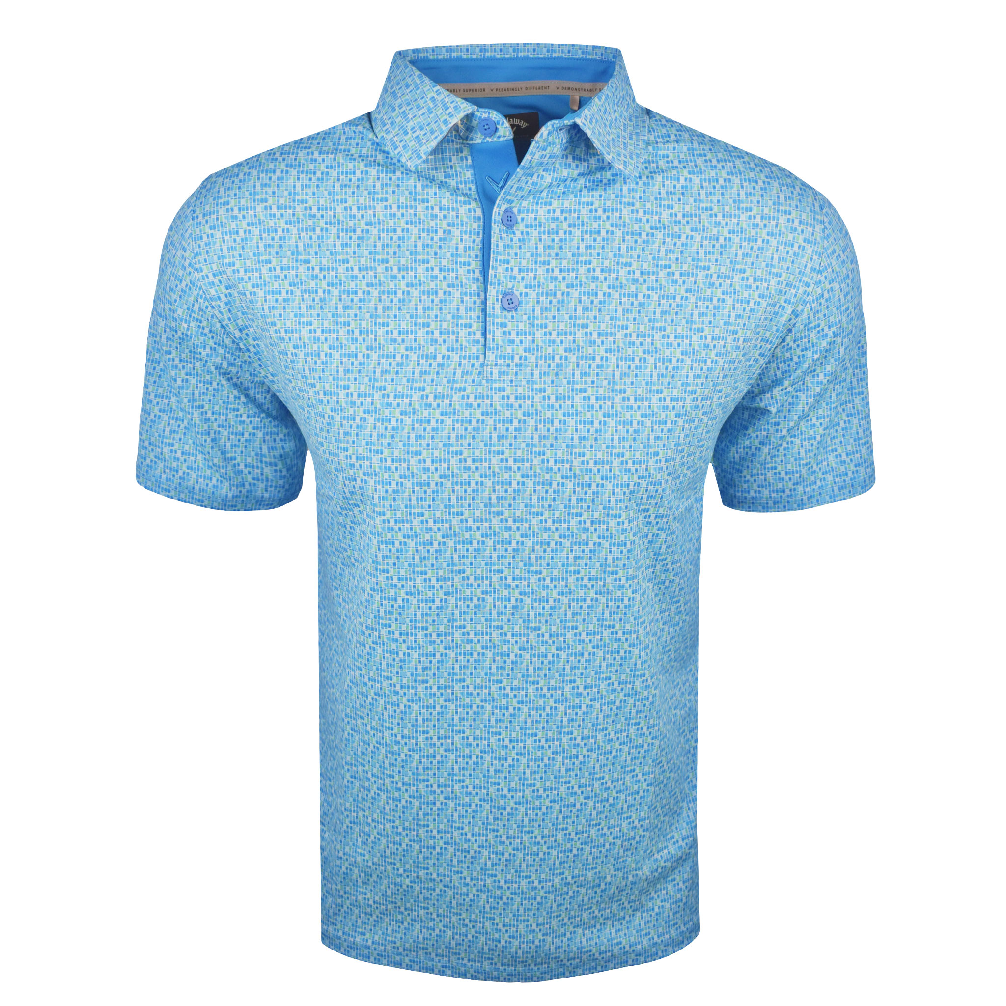 Callaway Golf Tile Gingham Print Polo