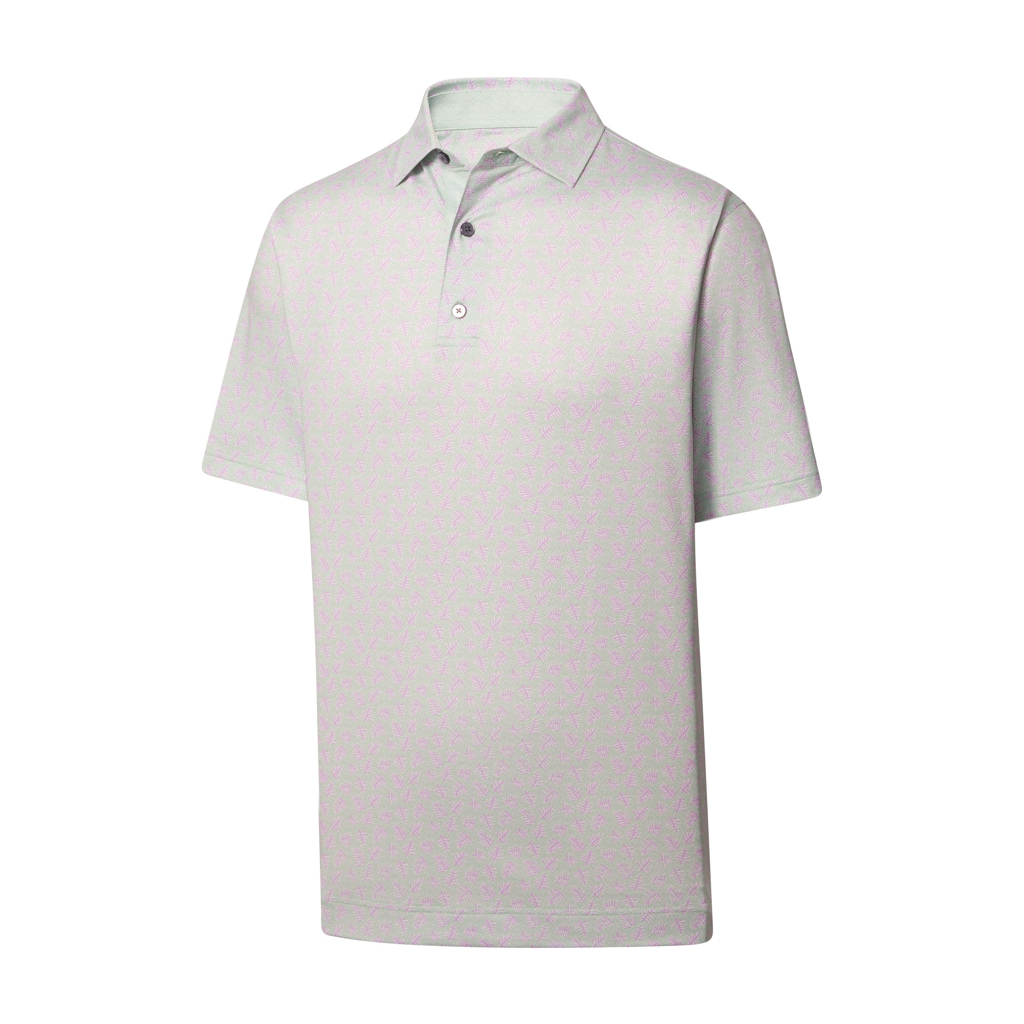 FootJoy Golf Shadow Palm Print Lisle Self Collar Polo